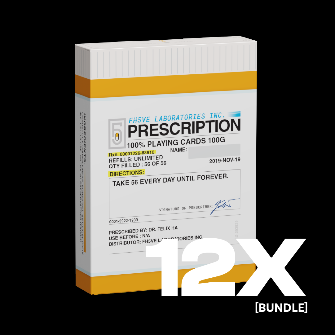 12X PRESCRIPTION Playing Cards Bundle - FH5VE