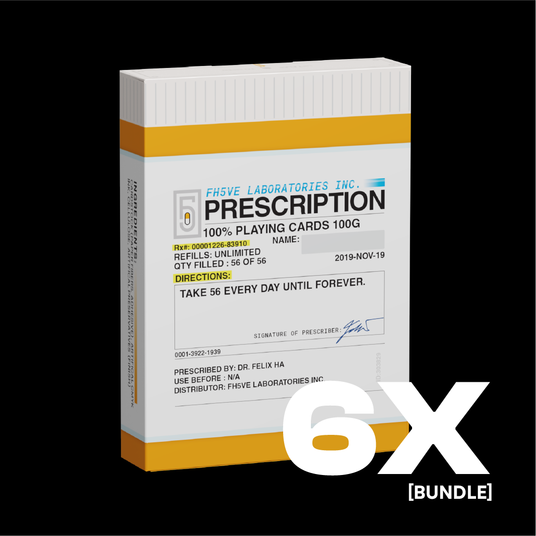 6X PRESCRIPTION Playing Cards Bundle - FH5VE